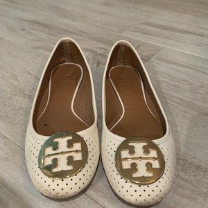 Like-new Off-White Tory Burch Flats